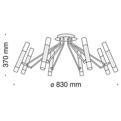 Накладная люстра Maytoni MOD620CL-16B