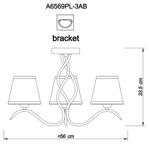 Накладная люстра ARTE Lamp A6569PL-3AB