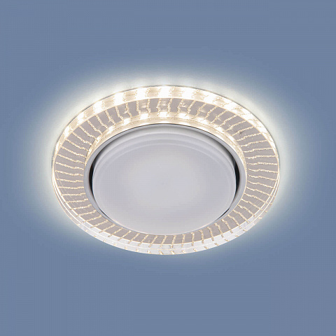 Встраиваемый светильник Elektrostandard 3033 GX53 CL/SL прозрачный/серебро a045484