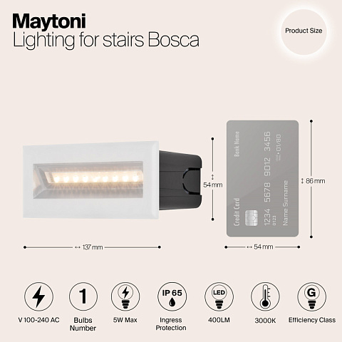Светильник для ступеней Maytoni O045SL-L5W3K