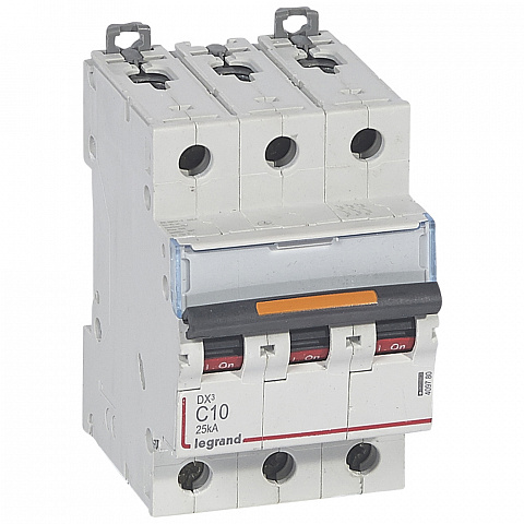 Legrand DX3 Автоматический выключатель 3P 10A (С) 25кА