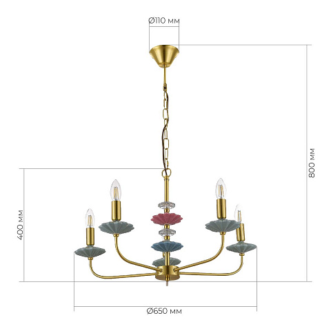 Подвесная люстра Evoluce Attic SLE1117-203-05