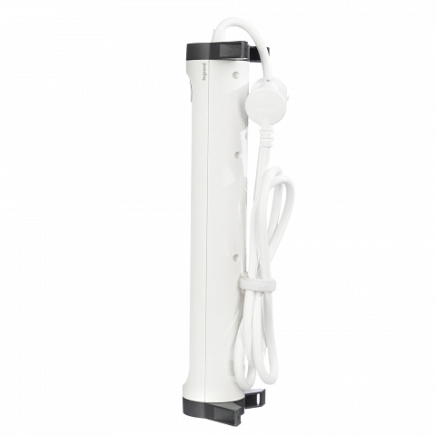 Legrand Revolution Комфорт Бело-черный Удлинитель 3x2К+З с 2xUSB A+C (3А), кабель 1,5м, плоские розетки, УЗИП с индикацией, фиксируемый поворотный бло