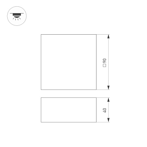 Встраиваемый светодиодный светильник Arlight DL-Grigliato-S90x90-12W Warm3000 038327(1)