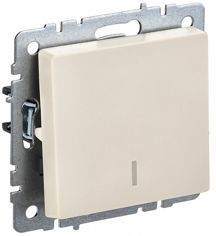 IEK BRITE BASE Бежевый Выключ. 1-к с инд 10А ВС10-1-1-БрКр