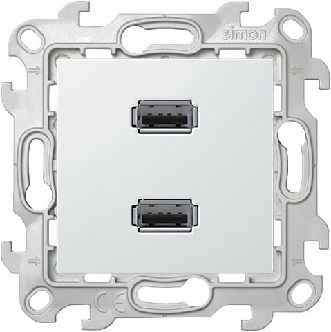 Simon 24 Белый Коннектор 2хUSB 2.0 тип A