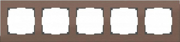 Рамка Werkel Aluminium на 5 постов алюминий коричневый WL11-Frame-05 4690389073724