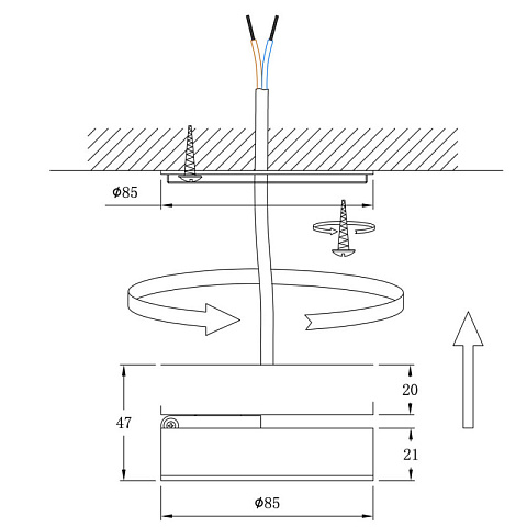 Накладной светильник ARTE Lamp A2511PL-1BK