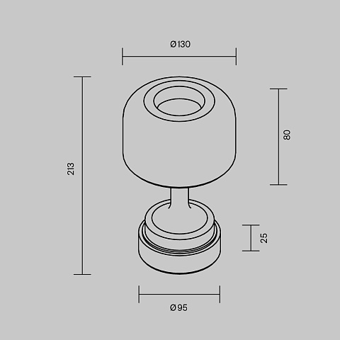 Настольная лампа Maytoni MOD286RL-L3B3K