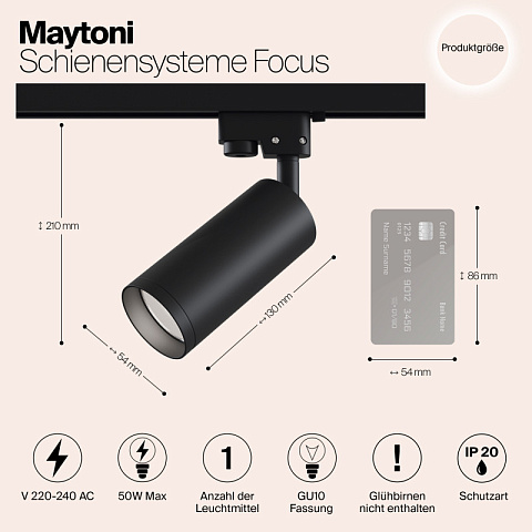 Светильник на шине Maytoni TR004-1-GU10-B
