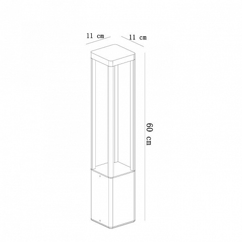 Садово-парковый светильник ARTE Lamp A2726PA-1BK