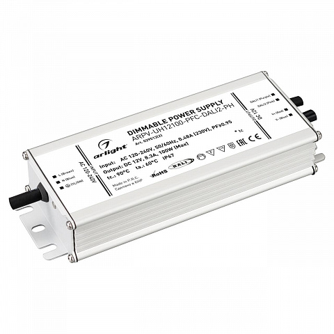 Блок питания Arlight ARPV-UH12100-PFC-Dali2-PH 12V 100W IP67 8,3A 029513(2)
