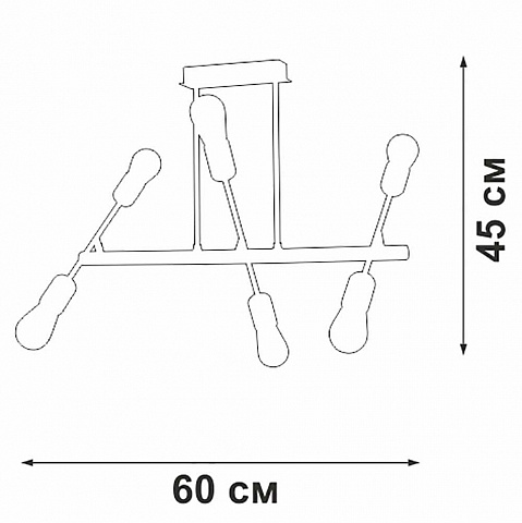 Люстра на штанге Vitaluce V3010-1/6PL