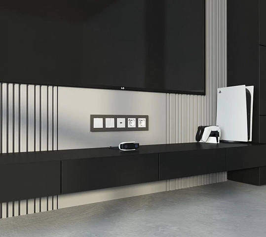 Рамка Werkel Slab на 5 постов бронза софт W0052963 4690389207945