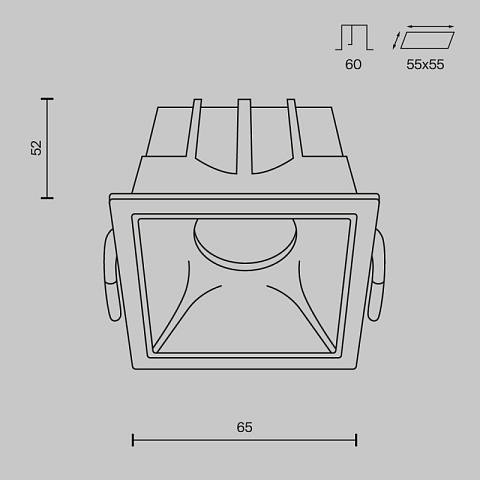 Встраиваемый светильник Maytoni DL043-01-10W3K-D-SQ-W