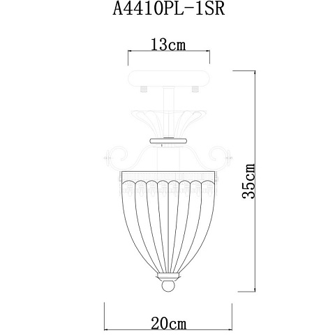 Люстра на штанге ARTE Lamp A4410PL-1SR
