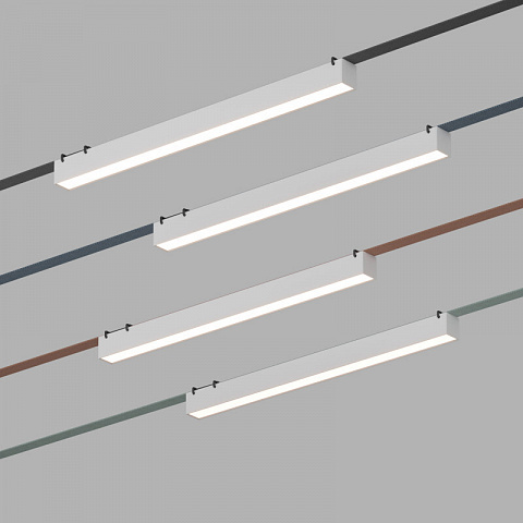 DK5576-WH Cветильник для трека-ремня Belty, серия Linear, со светодиодом, L642*W40*H45мм, 48V DC, 24W, RA90, 120°, 4000K, IP20, белый, алюминий
