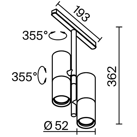 Светильник на шине Maytoni TR005-2-2X12W3K-B