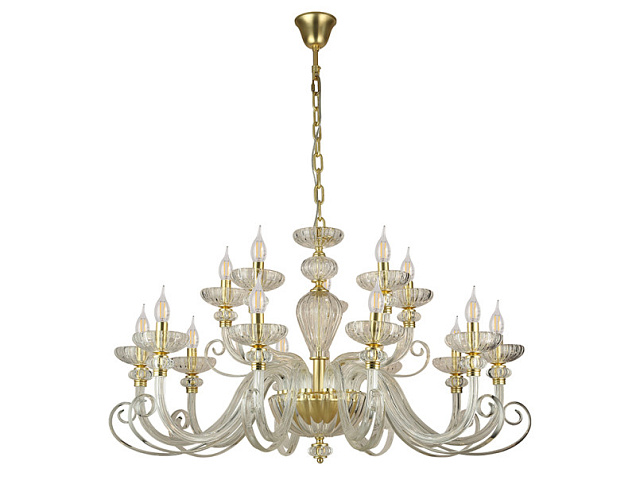 Подвесная люстра Newport 8620+5/C mat.soft gold clear