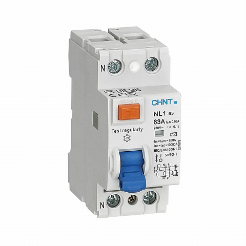 CHINT УЗО NL1-63 2P 16A 30mA 6kA тип AC (R)