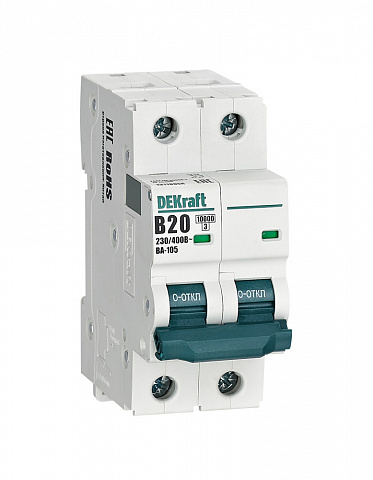 Dekraft Автоматический выключатель ВА105-2P-020A-B