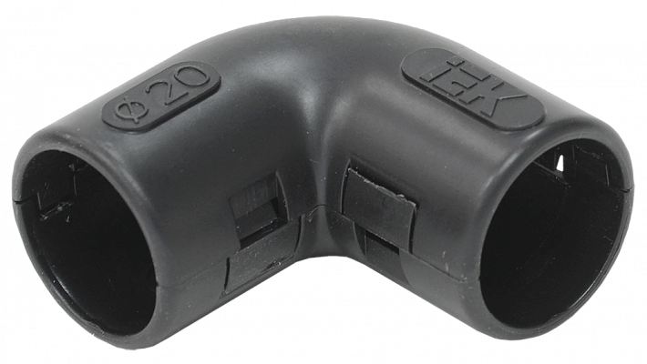 IEK Поворот открывающийся на 90гр. CI20G черный (5 шт/комп)