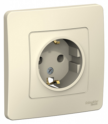 Systeme Electric Blanca внутр Молочная Розетка с/з без шторок, 16А, 250В