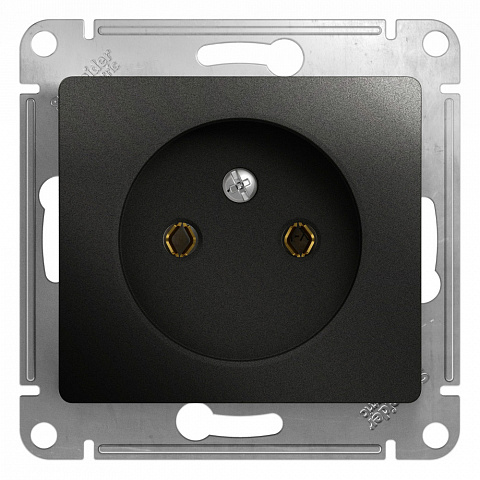 Systeme Electric Glossa Антрацит Розетка б/з, 16А