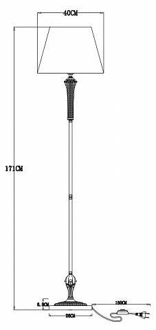 Торшер ARTE Lamp A7301PN-1PB