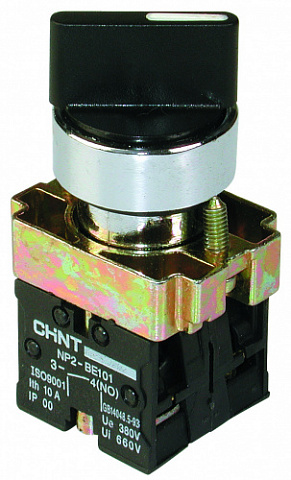 CHINT Переключатель NP2-BD21, 2 положения с фиксацией, 1НО IP40