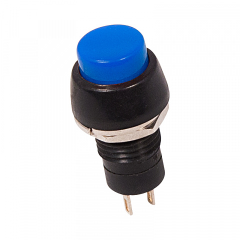 Выключатель-кнопка 250V 1А (2с) ON-OFF синяя Micro Rexant