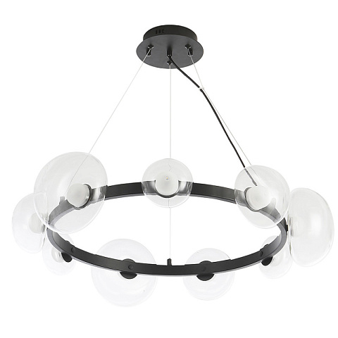 Подвесная люстра Crystal Lux BOSQUE SP9 BLACK/TRANSPARENT