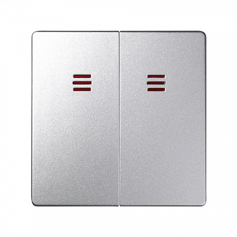 Simon 82 Detail Алюминий Клавиша 2-ая с подсветкой (для 75393-, 75394-39)