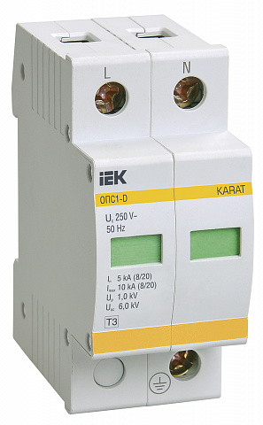 IEK KARAT Ограничитель имп. перенапр. ОПС1-D 2Р In=5kA Un=230B Im=10kA