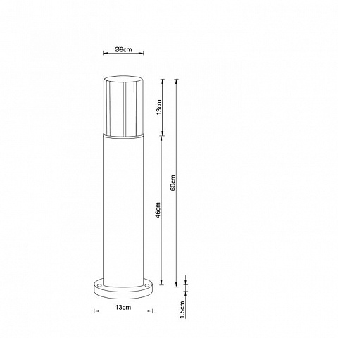Уличный светильник Arte Lamp Seginus A6515PA-1BK