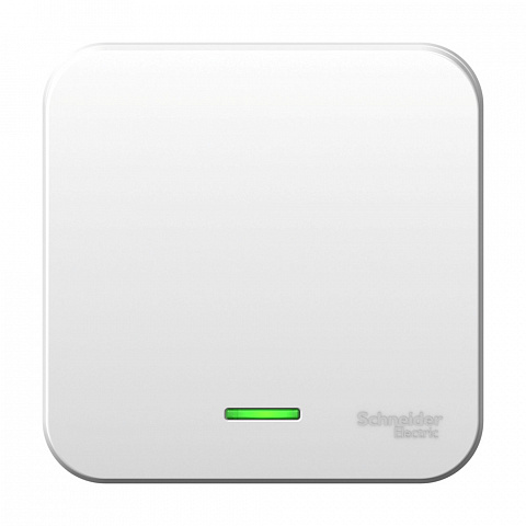 Systeme Electric Blanca наруж Бел Выключатель 1-клавишный с подсветкой, 10А, 250B, монтажная пластина