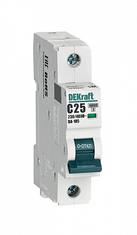 Dekraft Автоматический выключатель ВА105-1P-025A-C