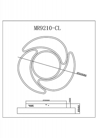 Потолочный светодиодный светильник MyFar Ceiling Lysithea MR9210-CL