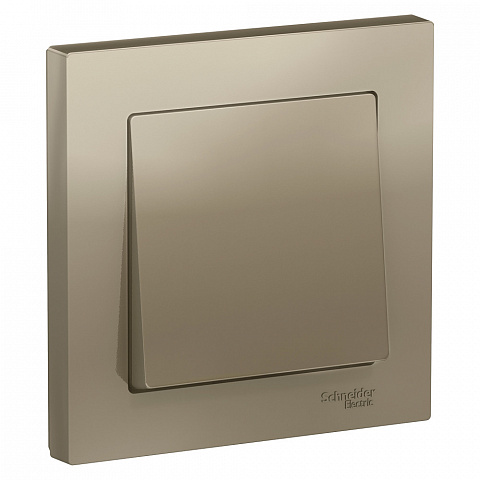 Systeme Electric AtlasDesign Шампань Выключатель 1-клавишный сх.1, 10АХ, в сборе