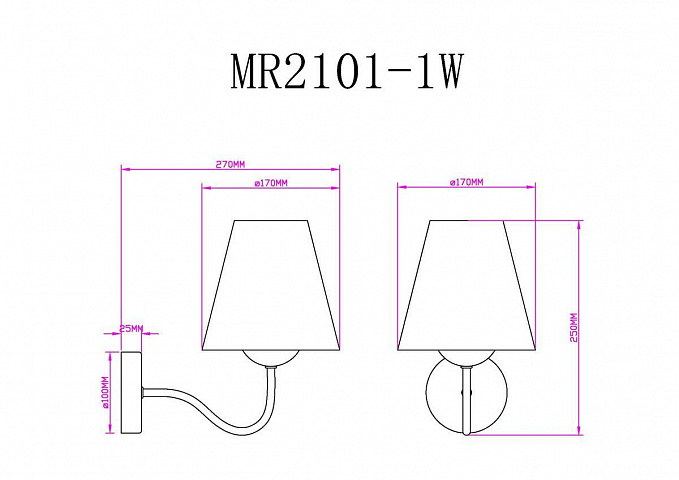 Бра MyFar Charlotte MR2101-1W