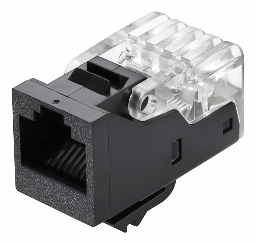 Вставка Keystone с коннектором RJ45 CAT5E (147401 BK)