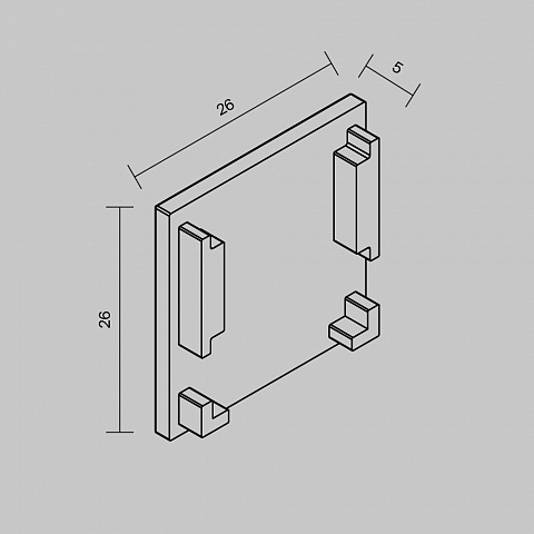 Аксессуар для трековой системы Maytoni Technical EXILITY Accessories for tracks Exility TRAMN034EC-41B