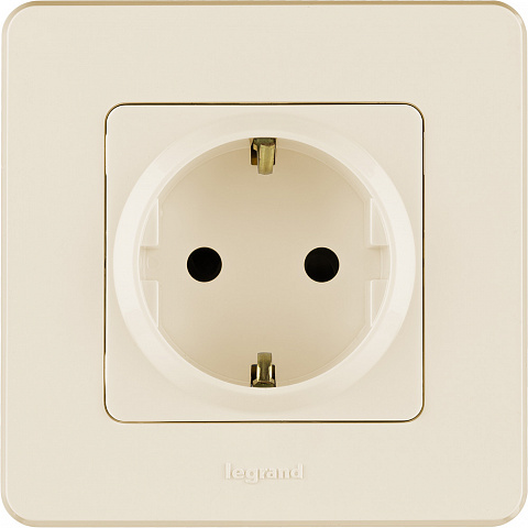 Legrand INSPIRIA Слоновая кость Розетка 2К+З - немецкий стандарт - 16 А - 250 В