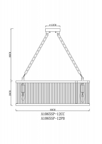 Подвесная люстра ARTE Lamp A1065SP-12PB