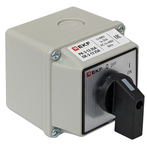 EKF PROxima Переключатель кулачковый ПК-3-13 25А 3P "ВКЛ-ВЫКЛ" IP54