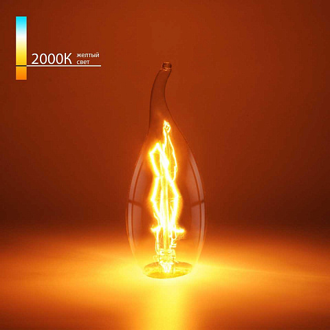 Лампа светодиодная диммируемая Elektrostandard E14 40W 2000K прозрачная a036720