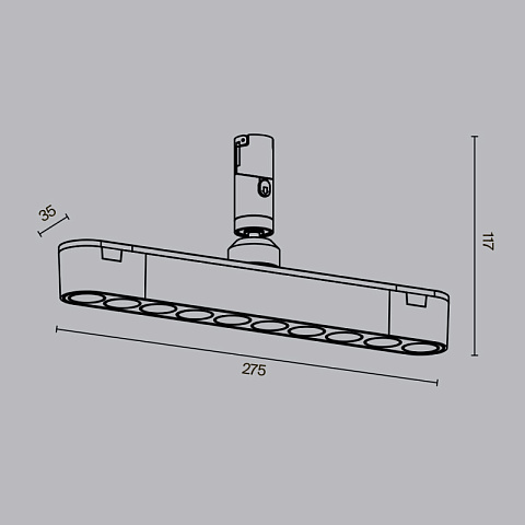 Светильник на шине Maytoni TR203-1-10W3K-S-B
