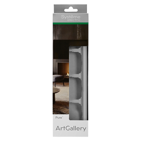 Systeme Electric ArtGallery Pure Органическое стекло Белый Рамка 4-ая