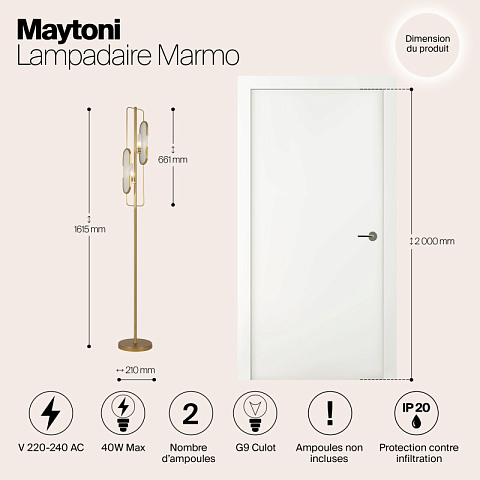 Торшер Maytoni MOD099FL-02G