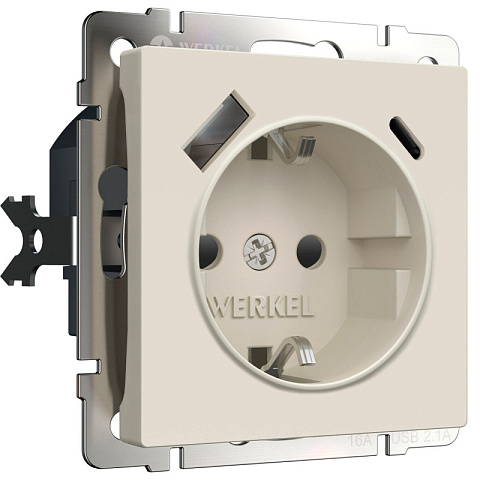 Розетка Werkel W1171762 айвори матовый